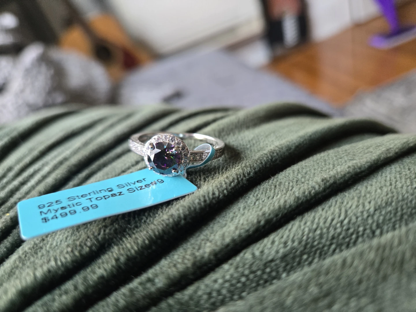 925 sterling silver mystic topaz size #9 ring - photo 2