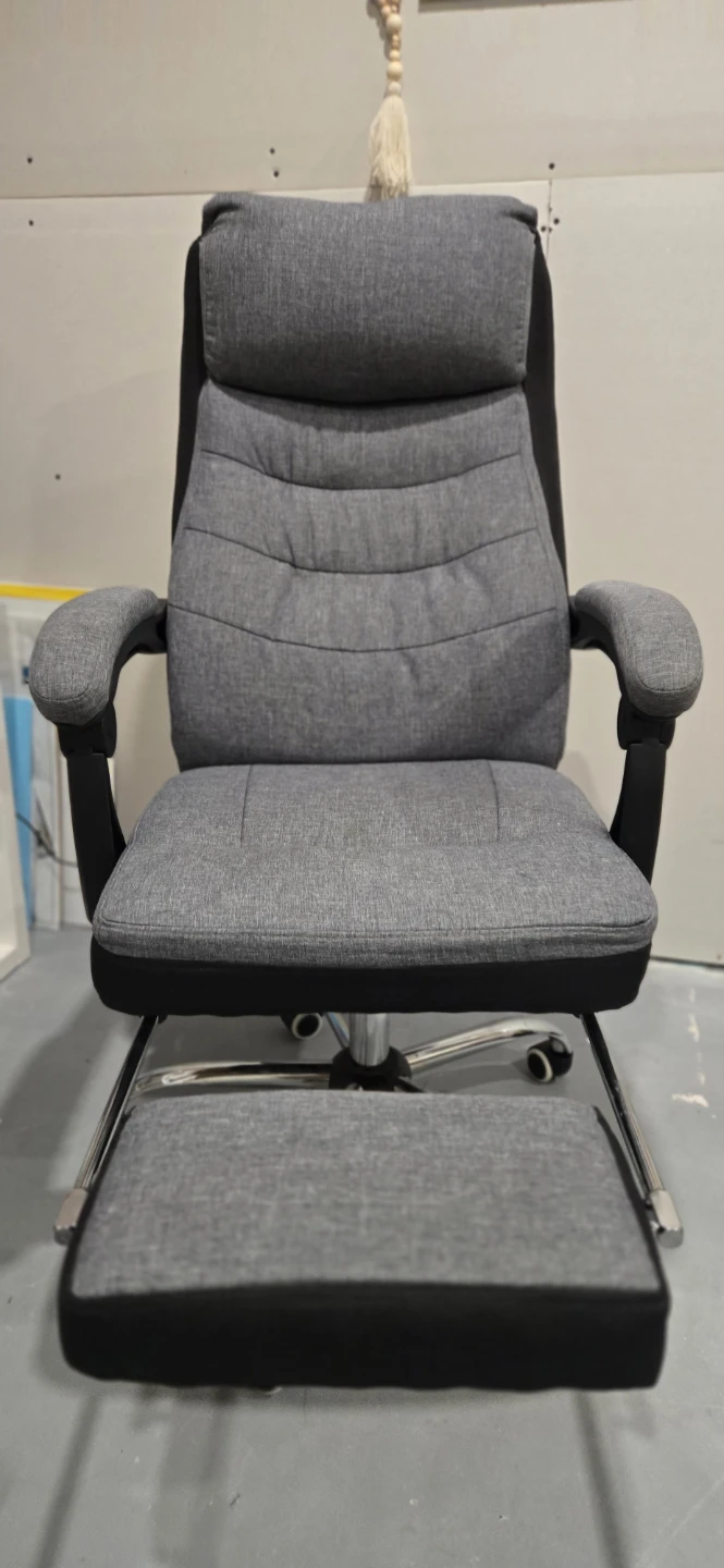 Vinsetto Grey Fabric Office Chair with Footrest - photo 2