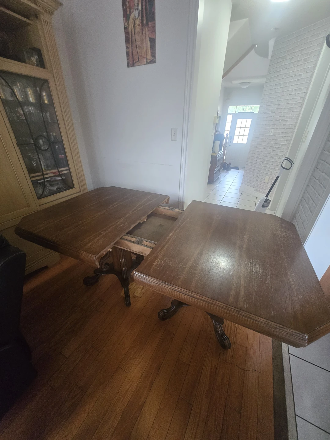 Solid wood dining table