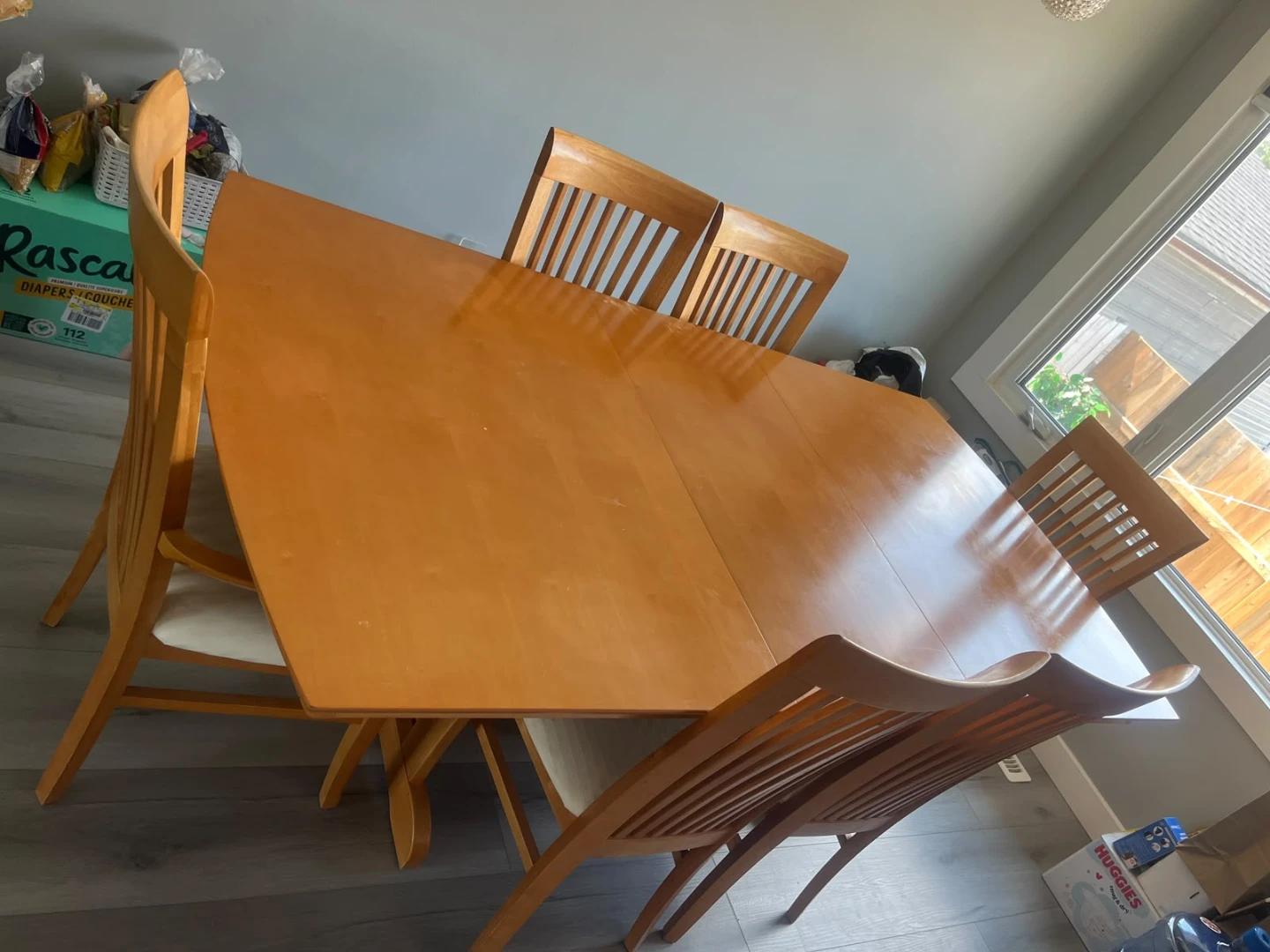 Dining table and chairs