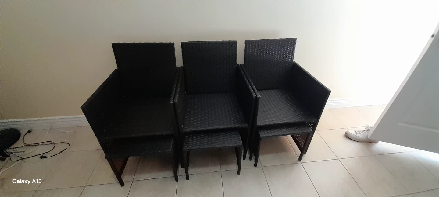 Wicker Patio Chairs and Tables Set