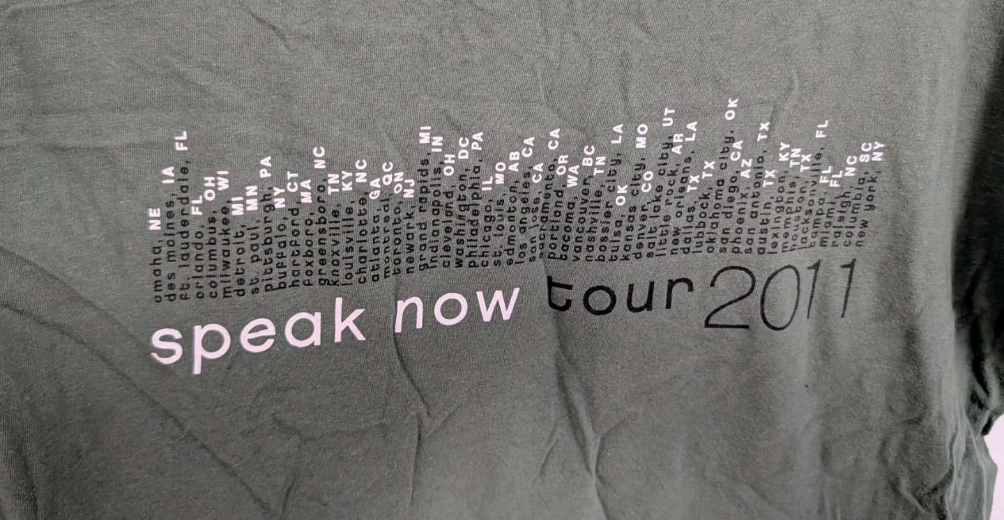 Gildan "Speak Now Tour 2011" T-Shirt - Men's Medium - photo 2