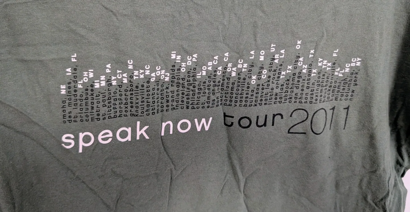 Gildan "Speak Now Tour 2011" T-Shirt - Men's Medium - photo 2