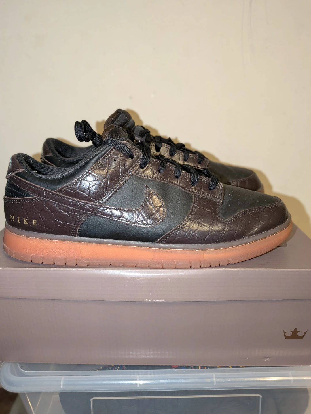 Nike Dunk Low "Croc" Brown Black Men's Shoes - photo 2