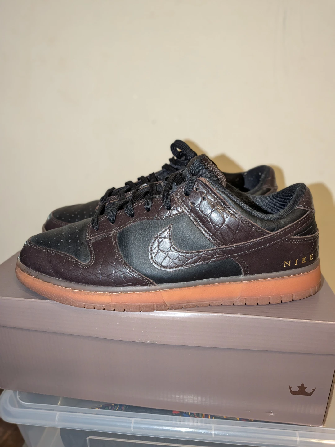 Nike Dunk Low "Croc" Brown Black Men's Shoes - photo 3