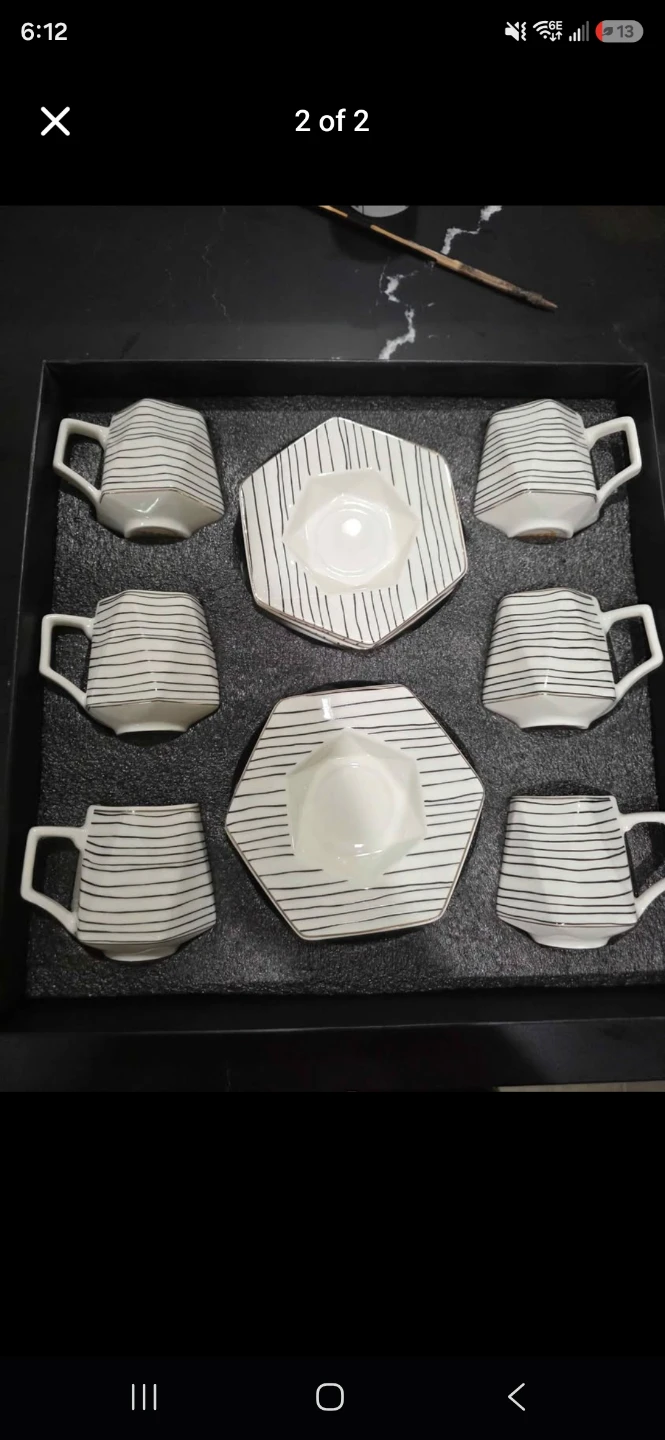 Set of 6 Coffee Cups and Saucers ( Turkish coffee cup ☕️) - photo 2