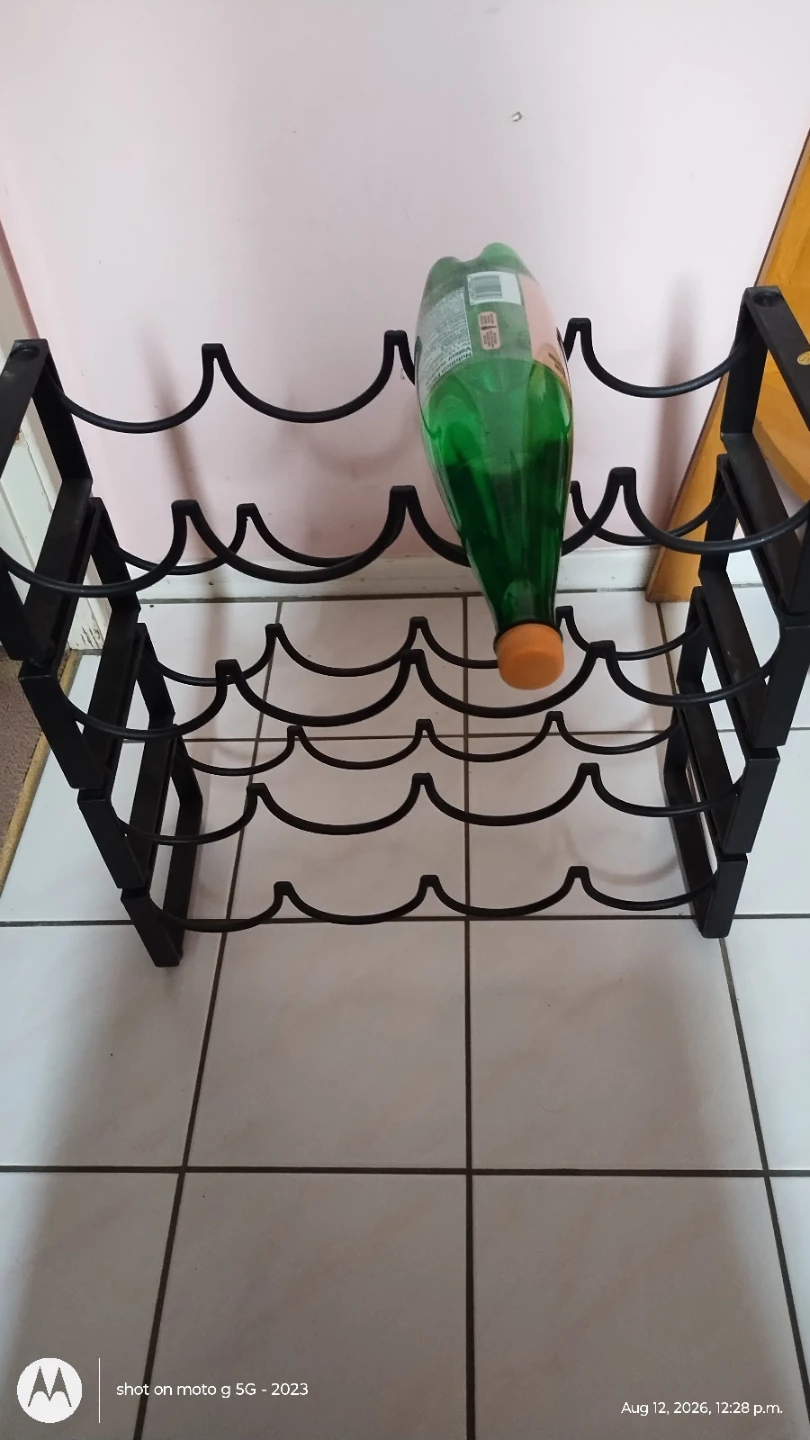 Black Metal Wine Rack