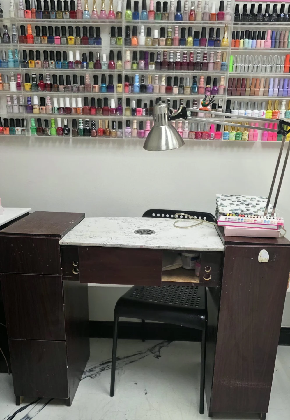 Pedicure Chair and Manicure Station Set