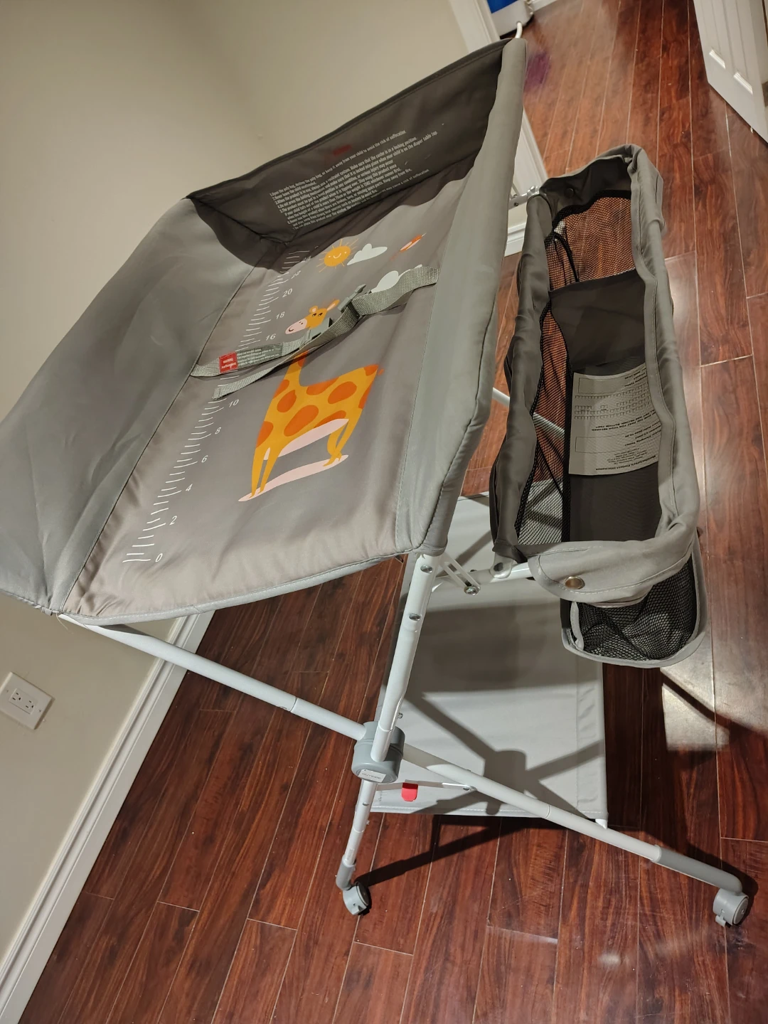 Vevor Grey Baby Changing Table with Storage Basket - photo 4