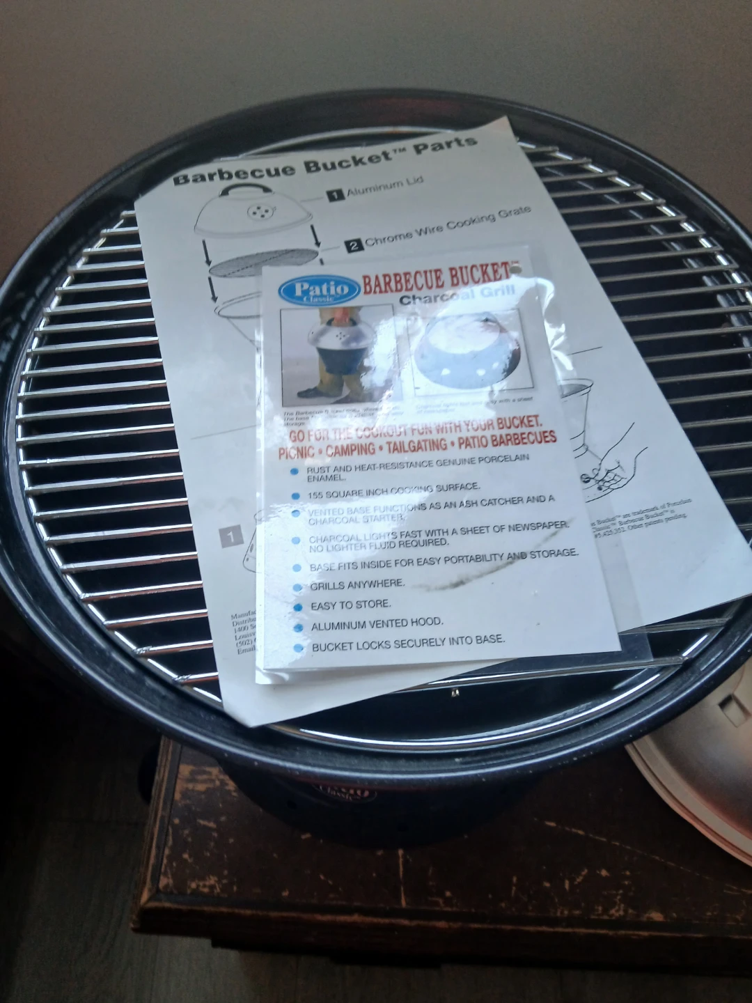 Patio Classic Barbecue Bucket Charcoal Grill - photo 2