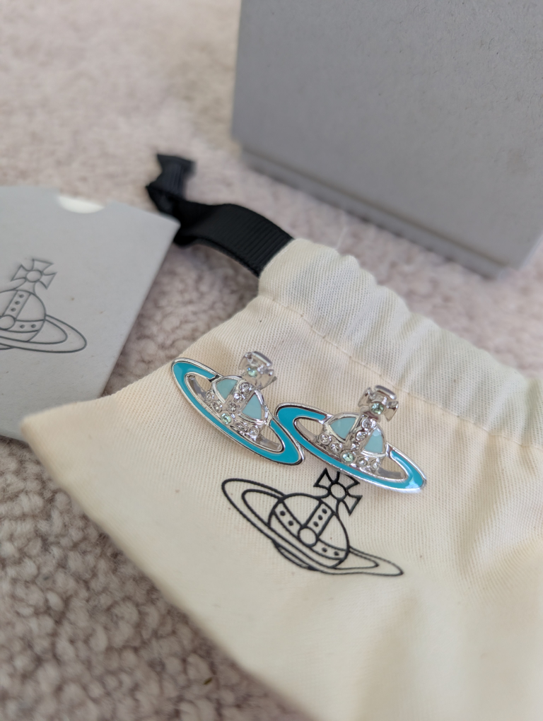 Vivienne Westwood Saturn Orb Earrings - Blue - photo 3