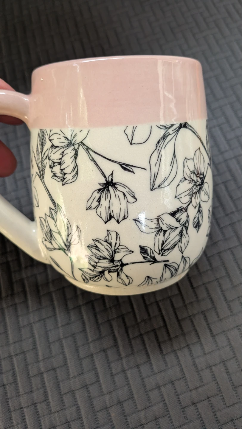 Floral Ceramic Mug - Pink and White Lindsay Dyck - photo 4