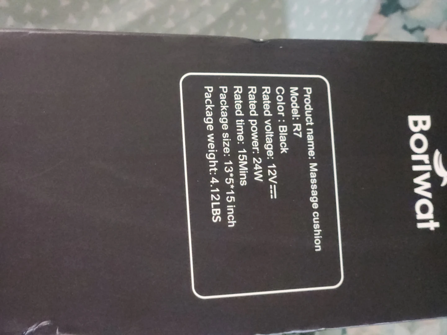 Boriwat Shiatsu Massage Cushion R7 Black - photo 2
