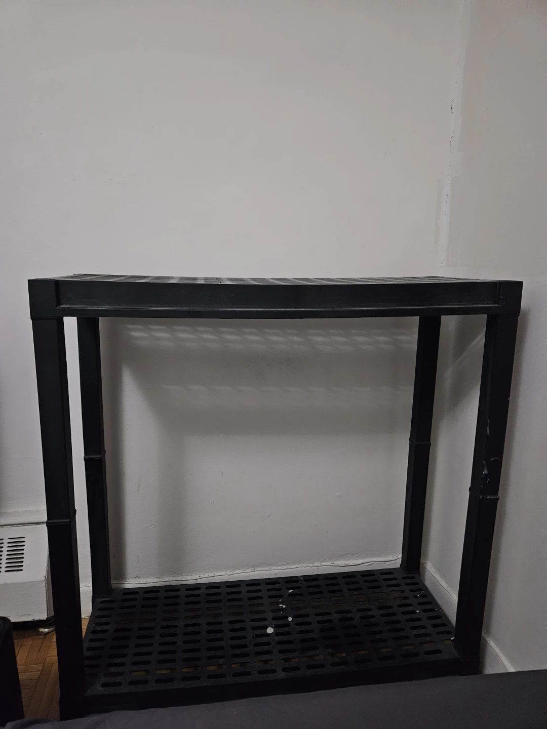 Black Plastic Storage Shelf Shelves