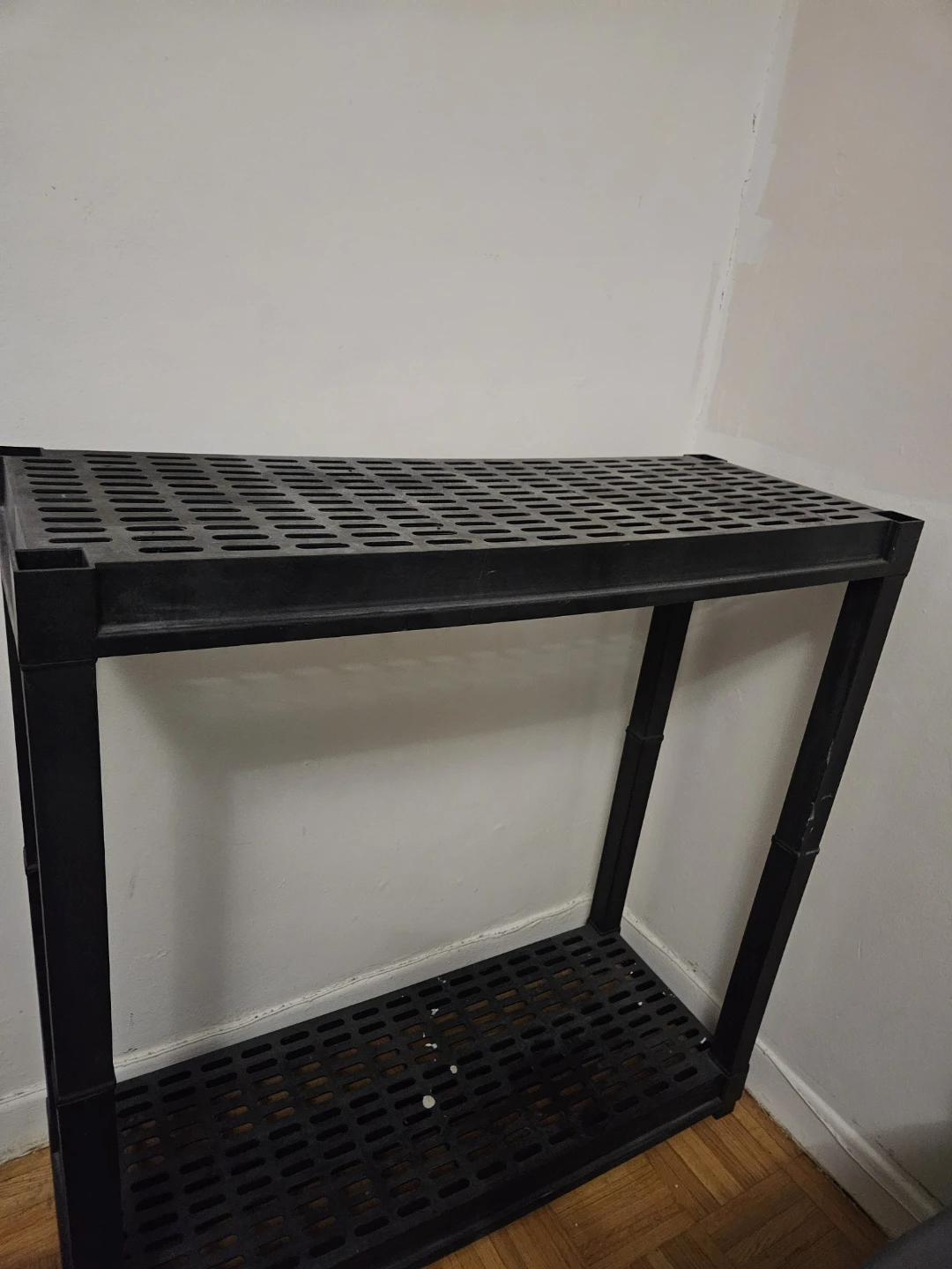 Black Plastic Storage Shelf Shelves - photo 2