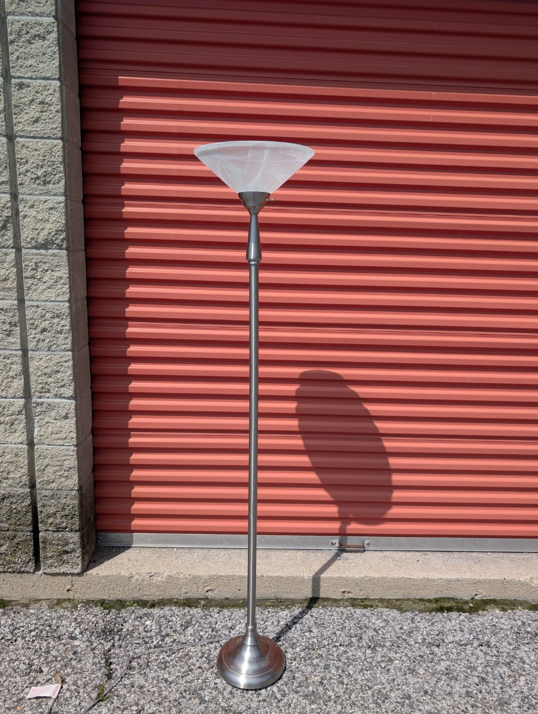 Frosted Glass Torchiere Floor Lamp