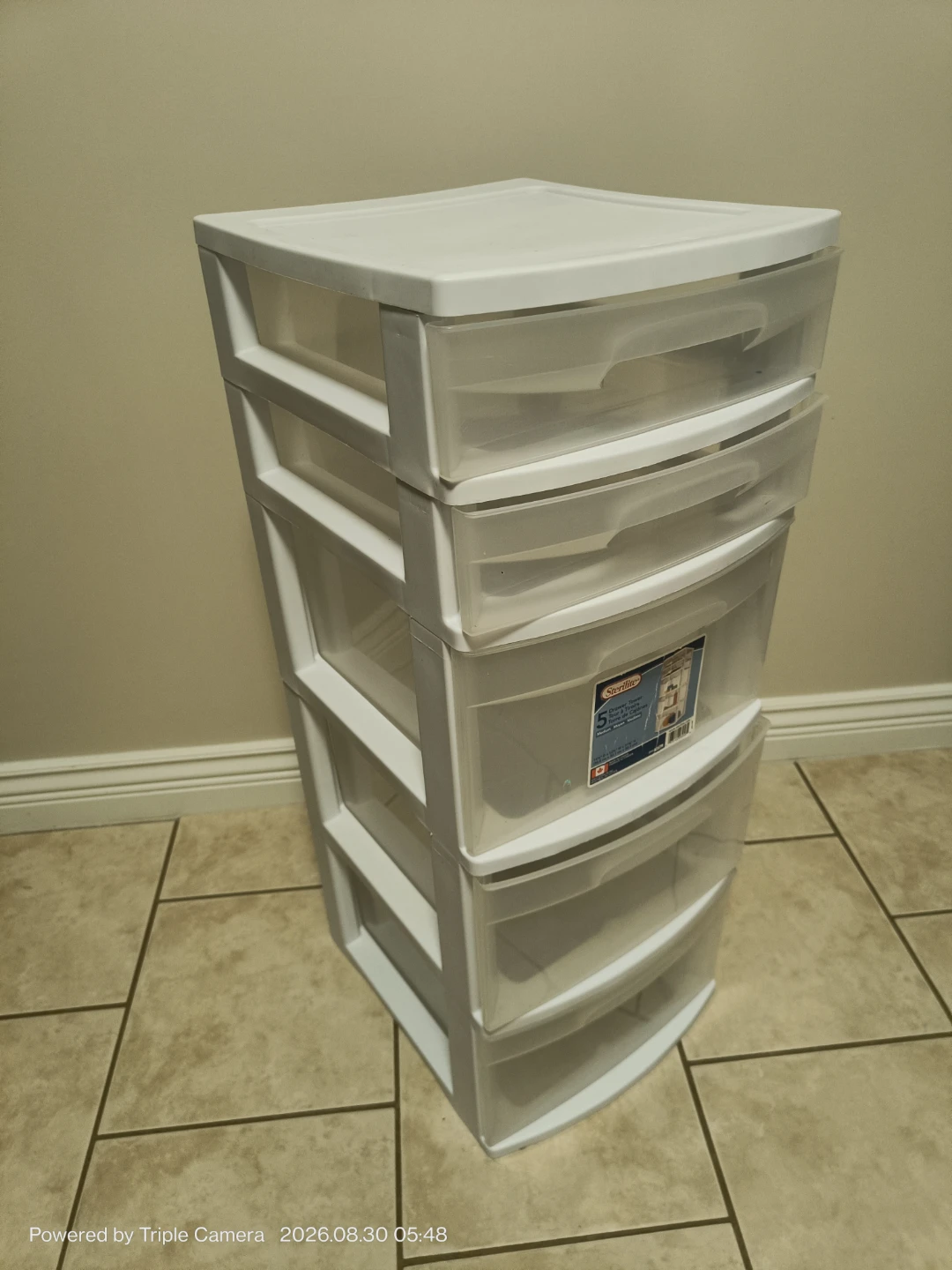Sterilite 5 Drawer Rolling Storage