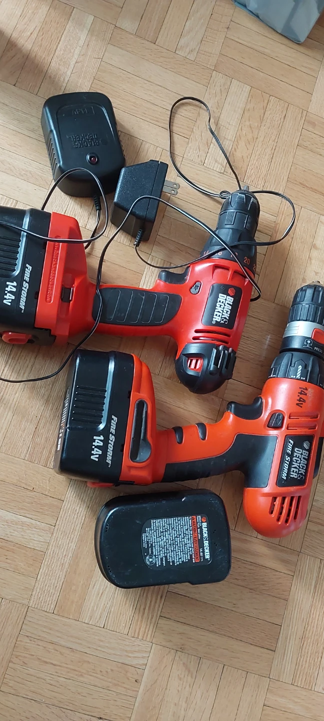 Black & Decker Fire Storm 14.4V Cordless Drills (2)