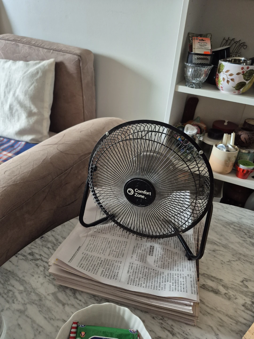 Comfort Zone Black Desk Fan