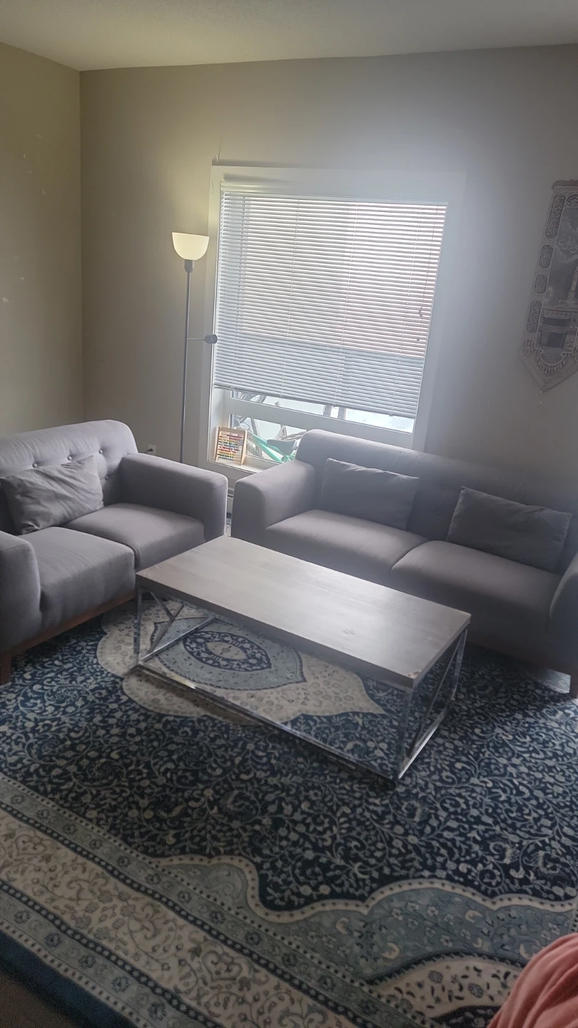 Grey Loveseat and 3 seater Sofa - photo 5