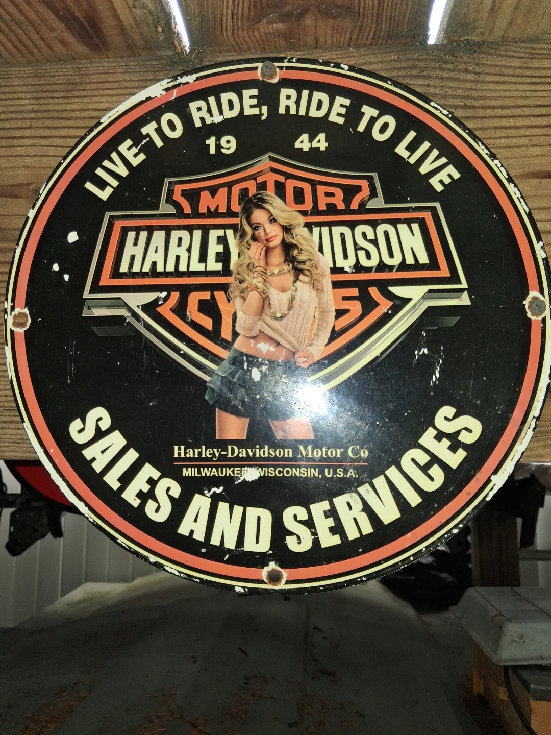 Harley-Davidson Sales and Services Metal Sign