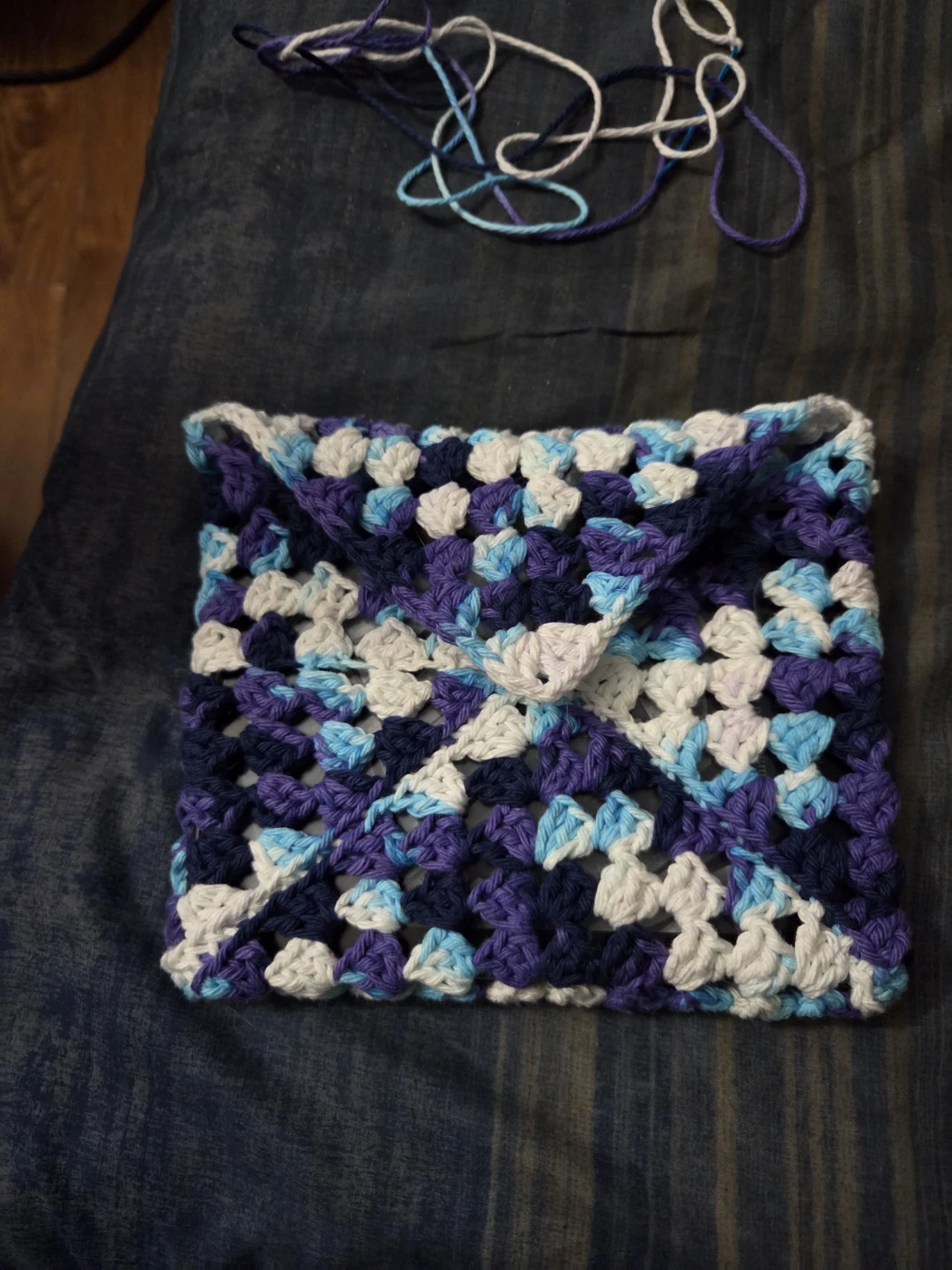 Handmade Crochet Kindle Pouch