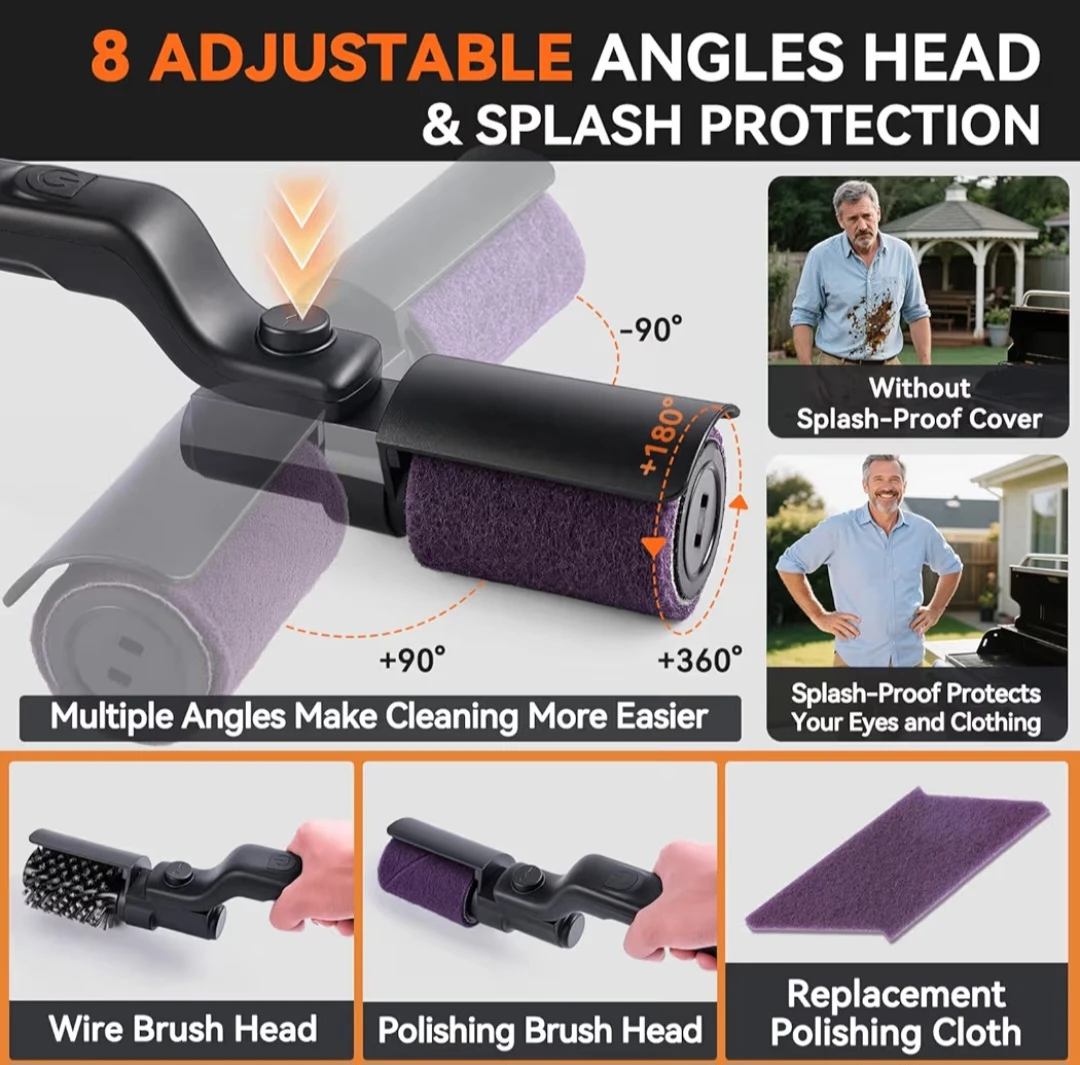 Electric Grill Cordless Cleaning Brush - photo 3