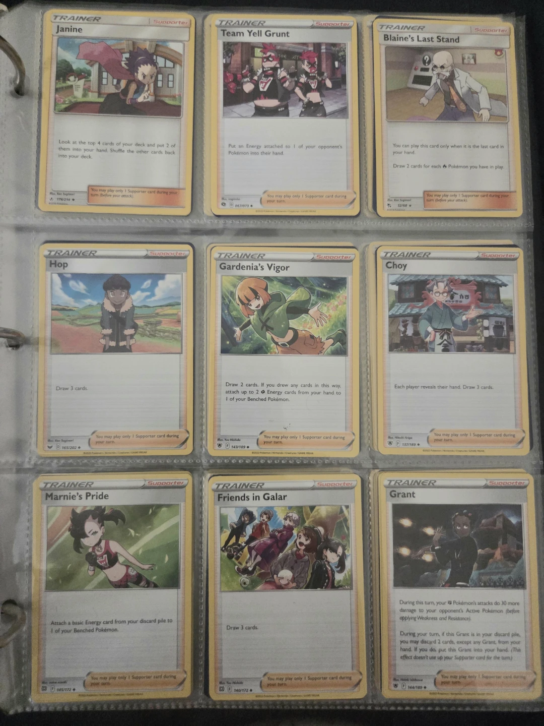 Pokemon trainer cards