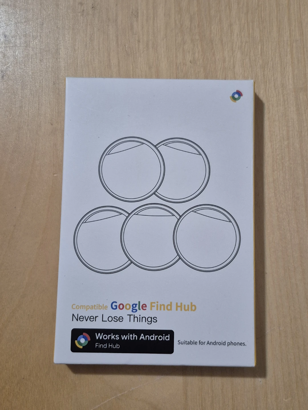 BNIB)5Pk Google Find Hub Smart Tag