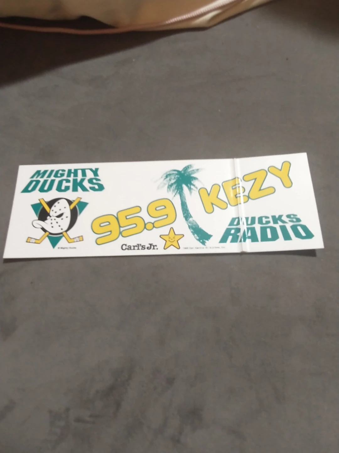 1995 NHL Mighty Ducks of Anaheim Bumper Sticker