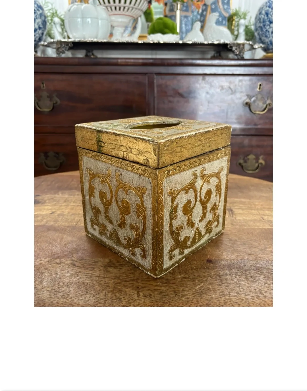 Vintage Florentine Tissue Holder - photo 2