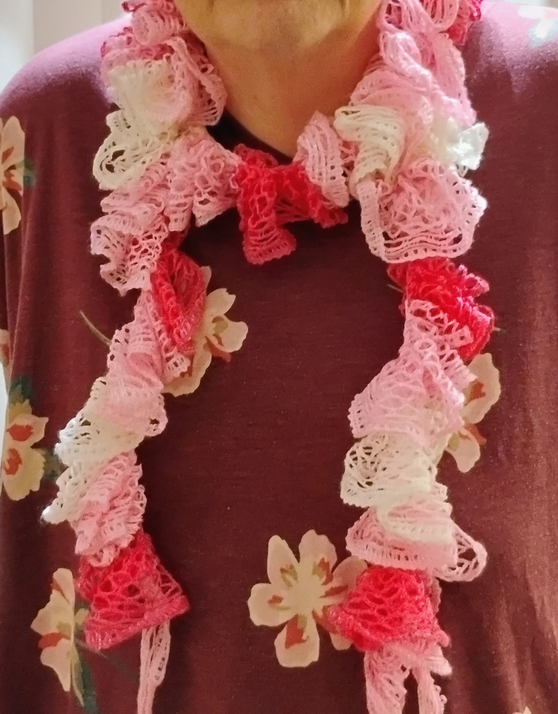 COLORFUL HANDMADE CROCHETED RUFFLE SCARVES - photo 2