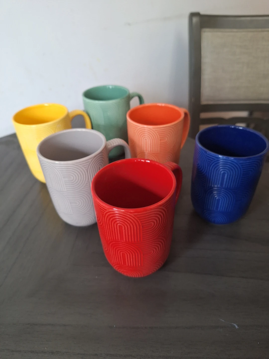 Set of 6 Coloured Ceramic Mugs - photo 3