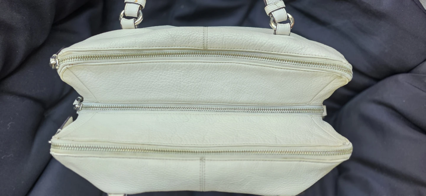 Coach Leather Satchel Bag - Off White - photo 3