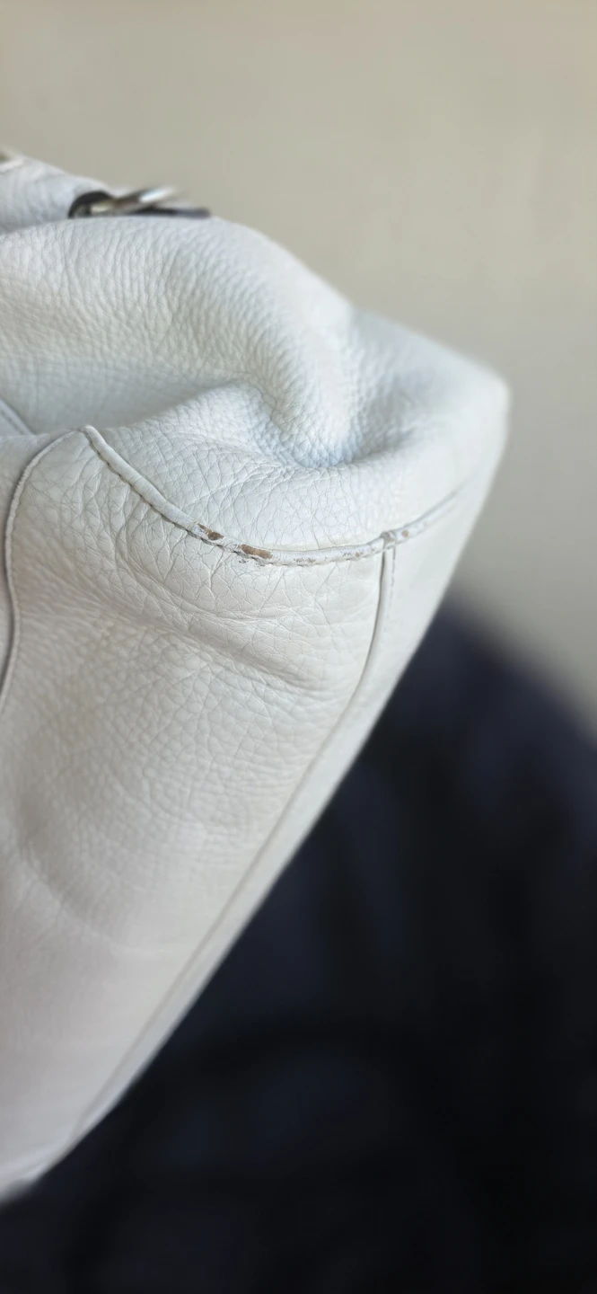 Coach Leather Satchel Bag - Off White - photo 5