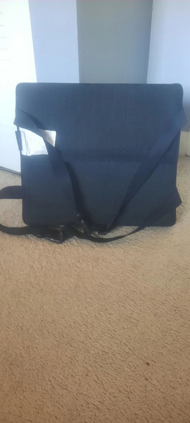 Black Lumbar Support Pillow with Strap - photo 3
