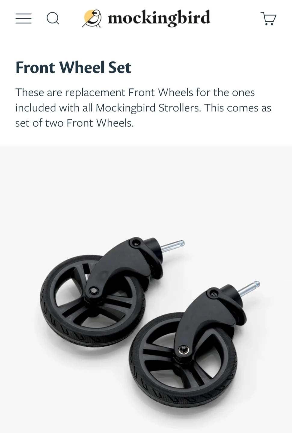 Mockingbird Stroller Front Wheel