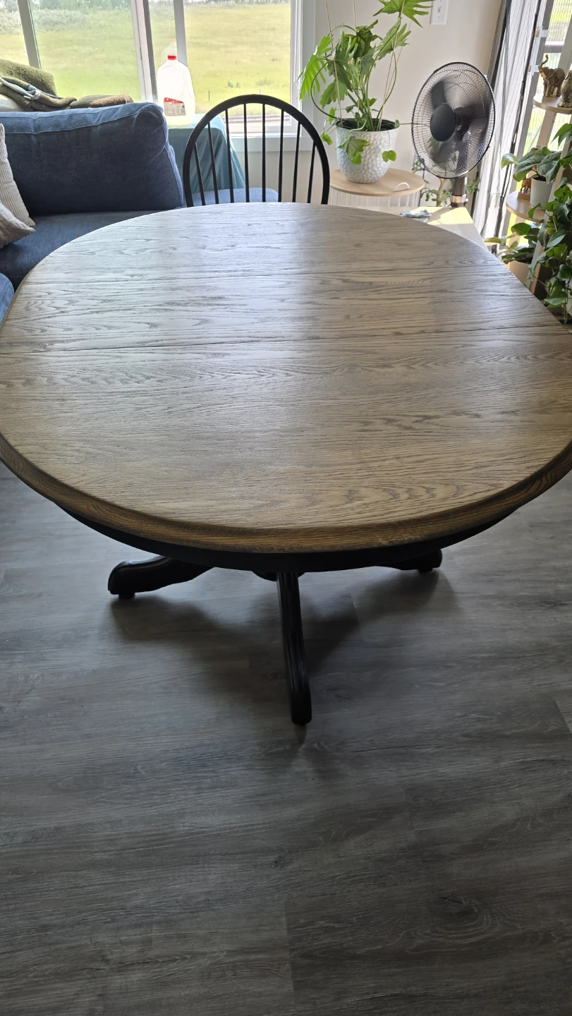 Restored Solid Wood Dining Table + 6 Chairs - photo 3