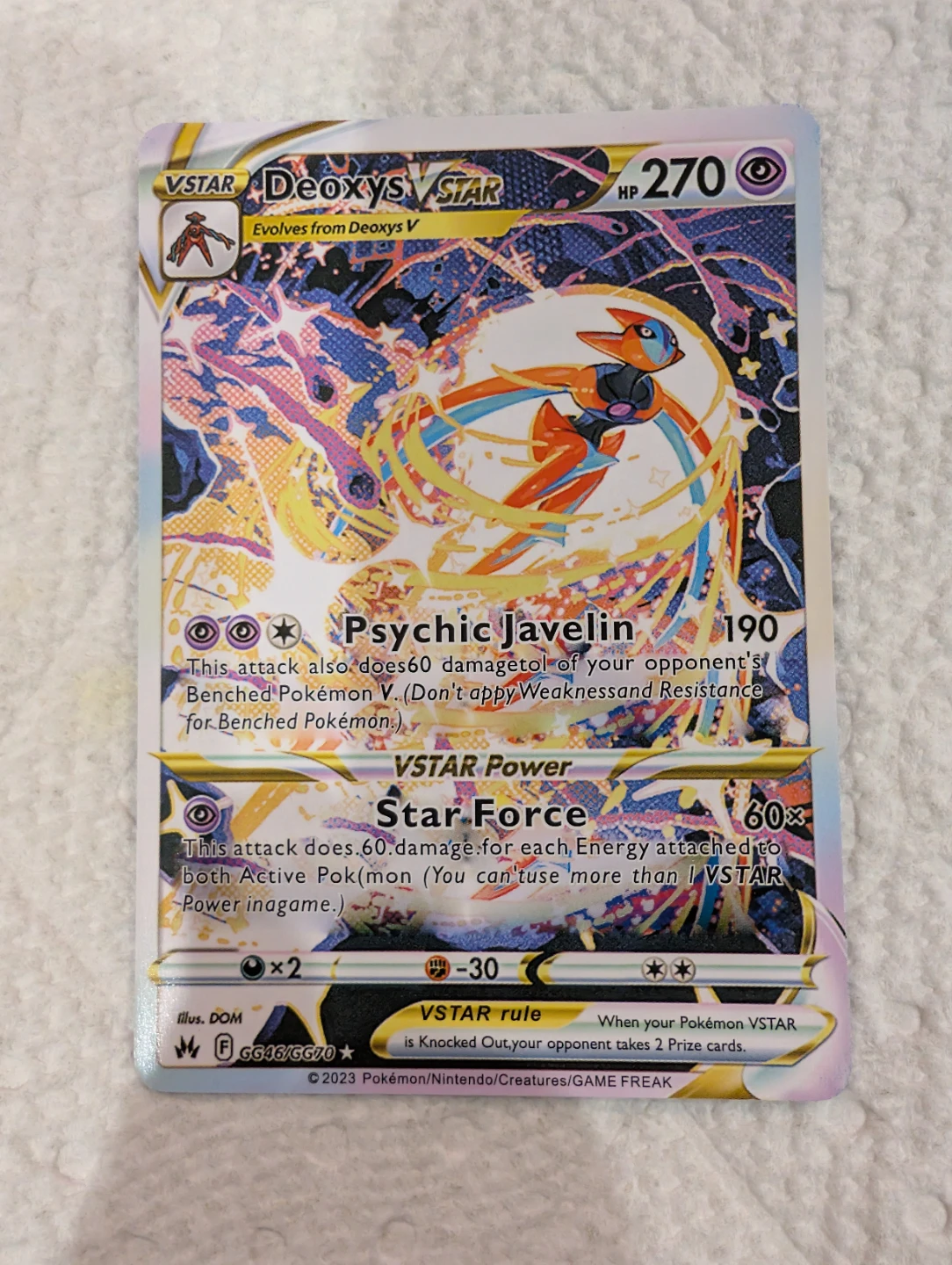 Pokemon VSTAR Deoxys  SWSH : Crown Zenith Galarian Gallery - photo 3