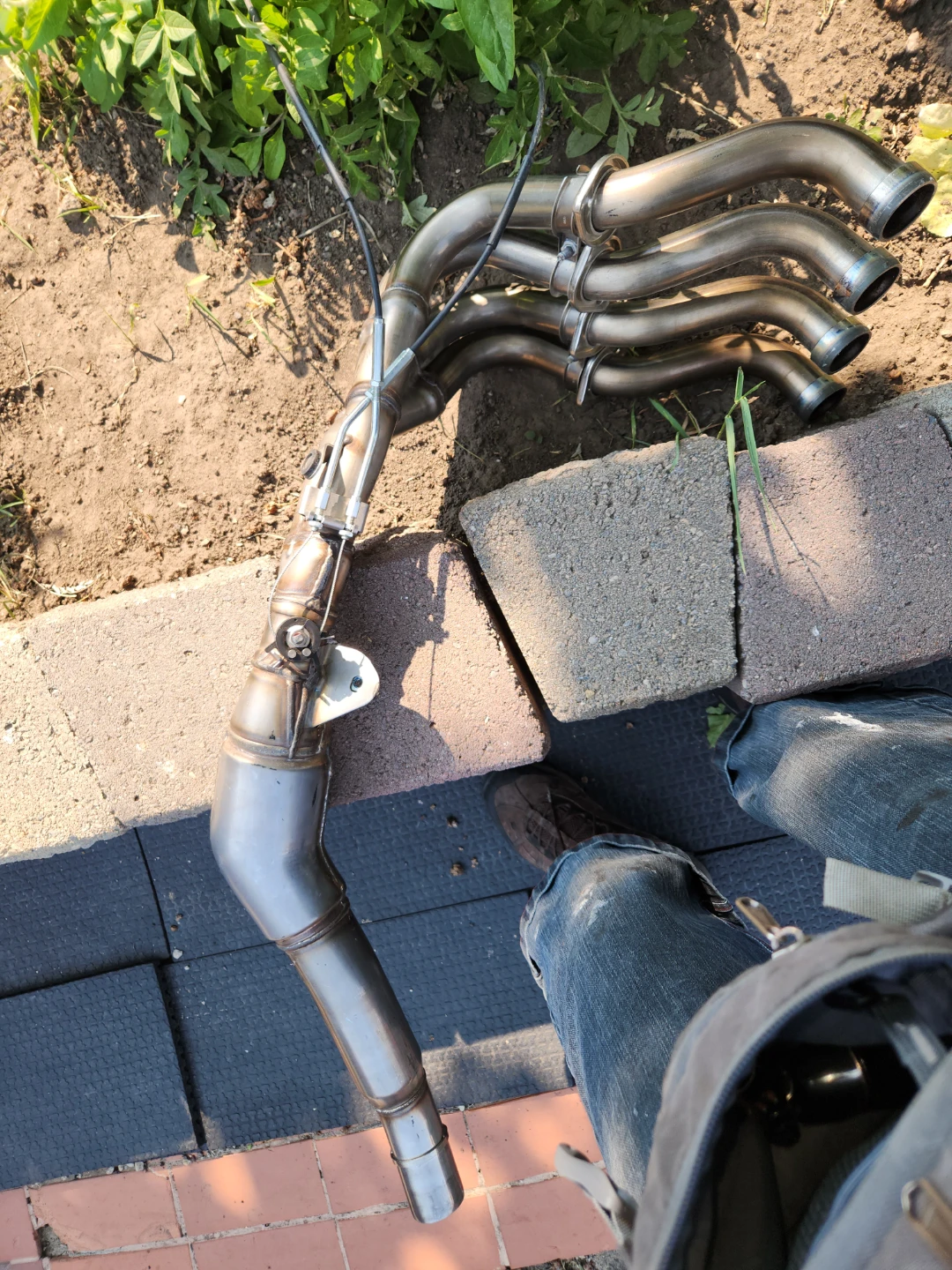Motorcycle Exhaust Header Pipes with cat for a Suzuki GSX-R1000 - photo 2