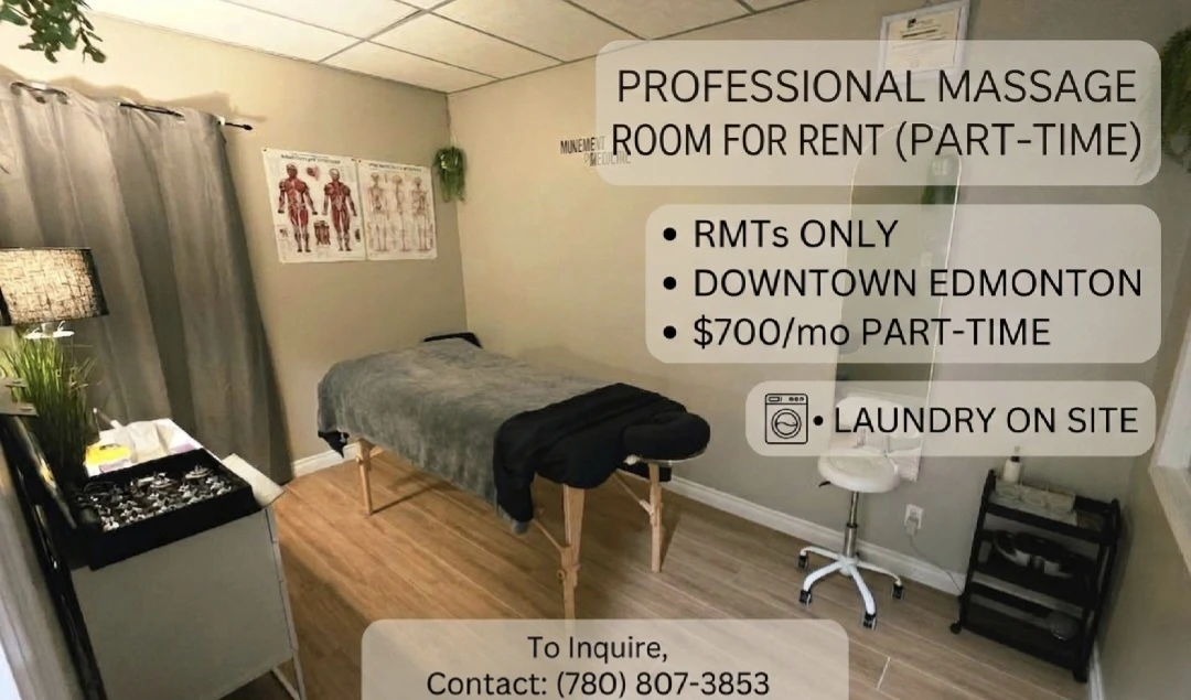 Massage Room for Rent (Part-Time) - Downtown Edmonton