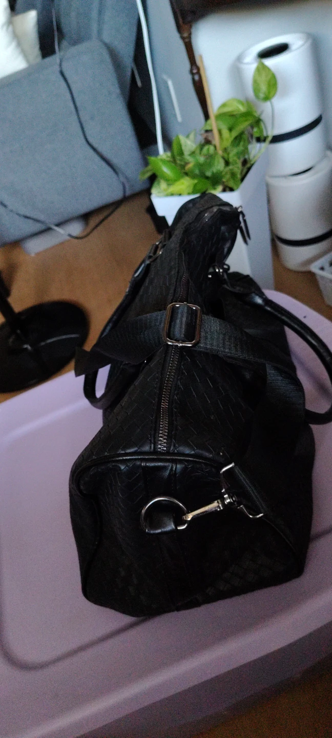 Black Woven Duffel Bag - photo 2