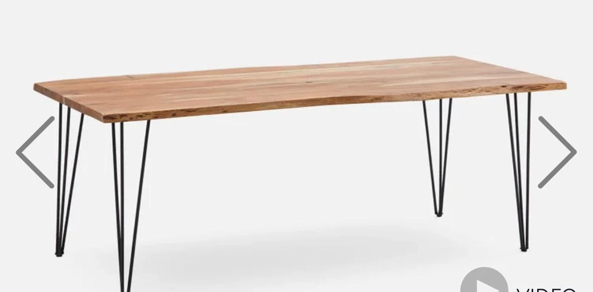 Live edge solid hardwood dining table - Seats 6 - photo 3