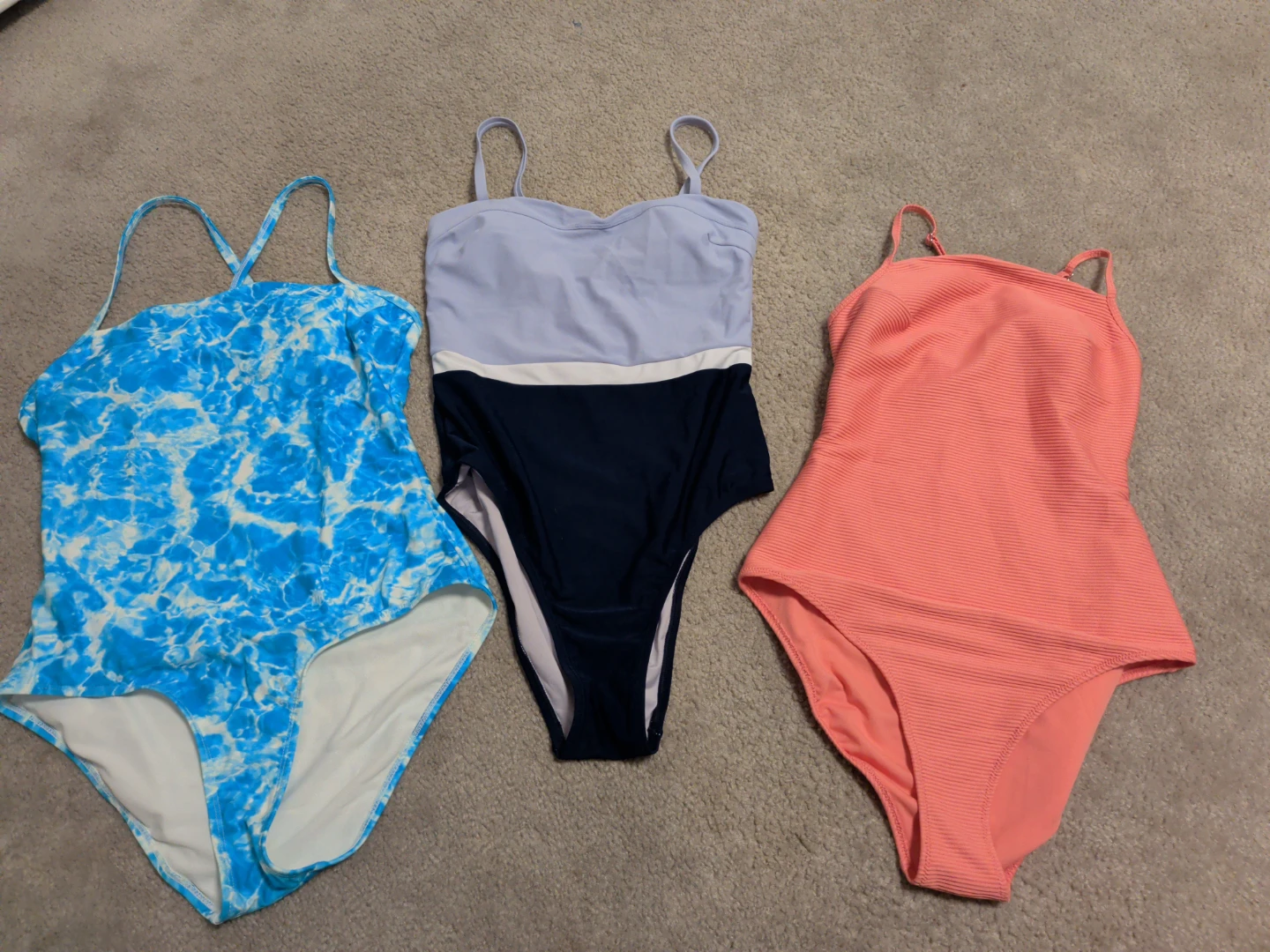 3 Women's One-Piece Swimsuits