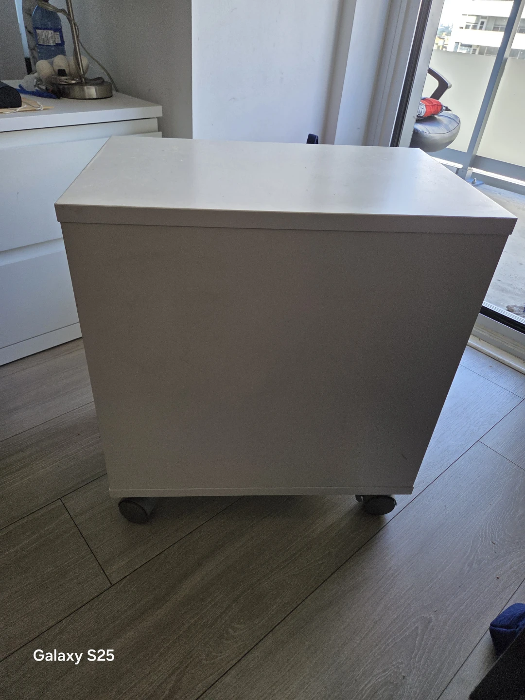 White rolling storage cabinet - photo 4