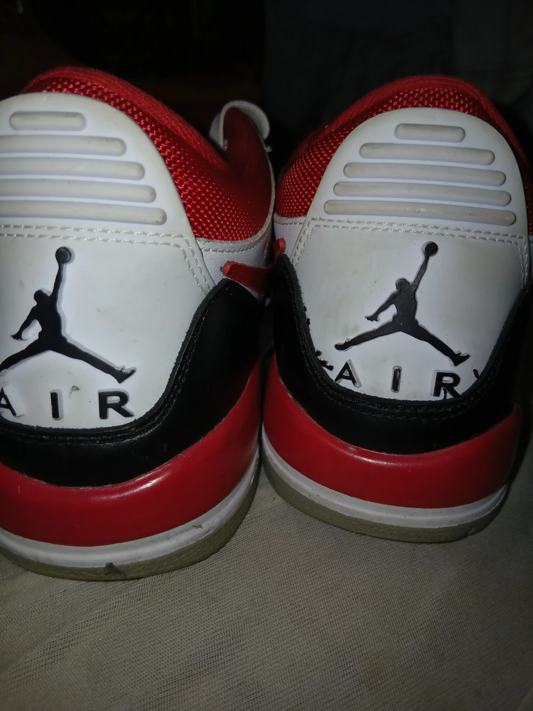 Jordan Air Sneakers - White/Red/Black - Size 5.5Y - photo 2