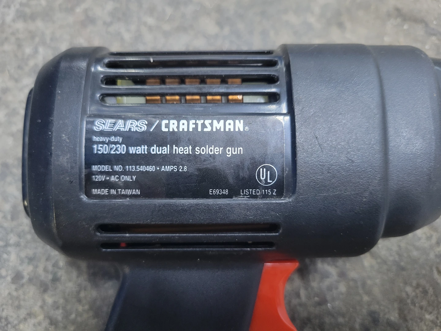 Sears Craftsman Heavy-Duty 150/230 Watt Dual Heat Solder Gun - photo 3