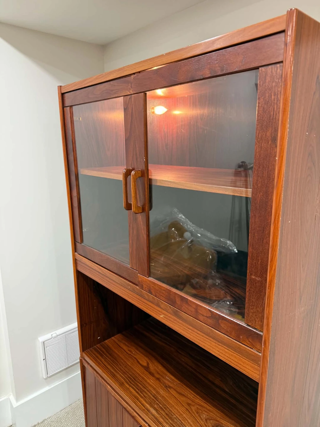 Vintage Mid Century Wooden Display Cabinet