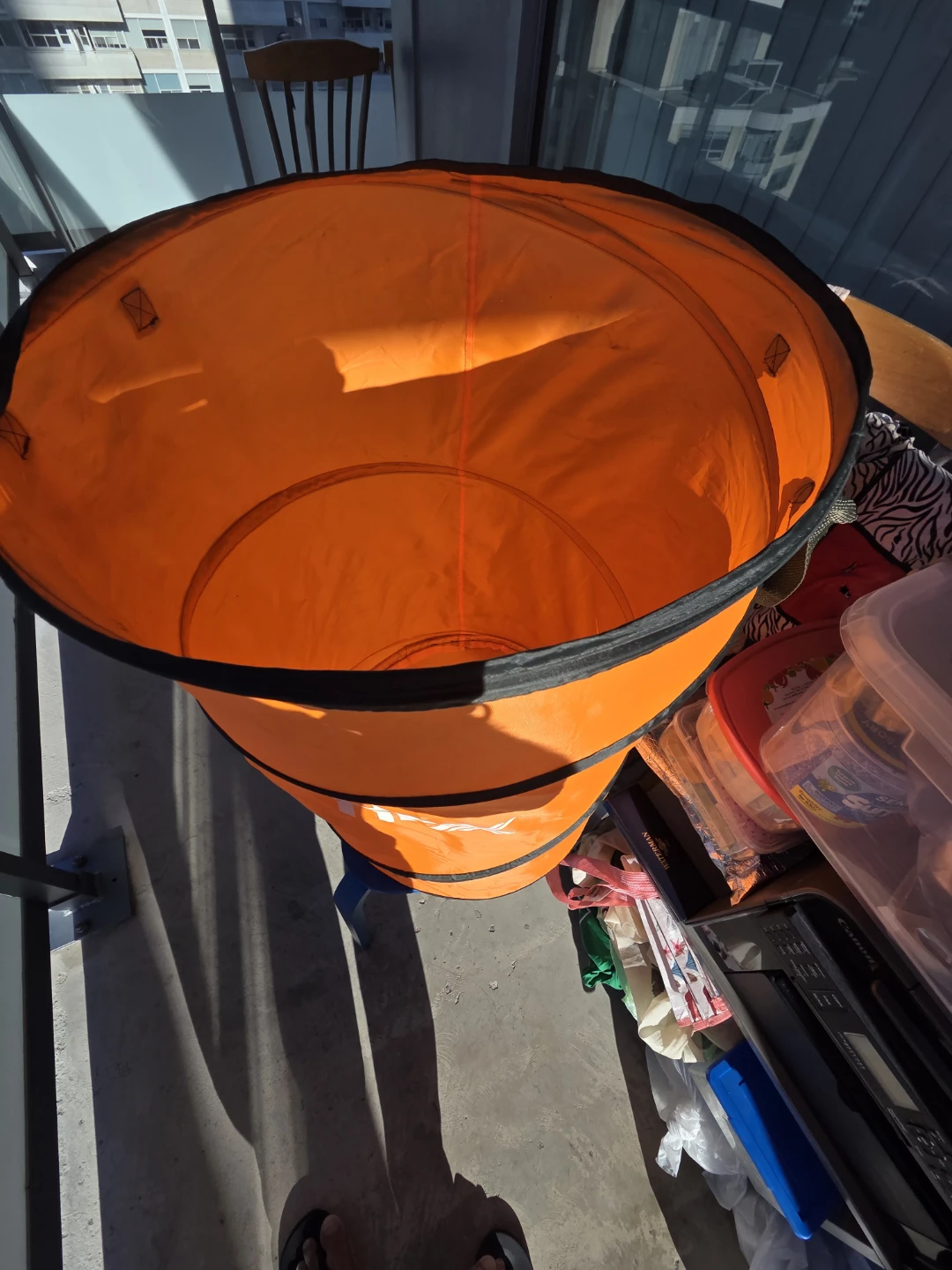 HDX Orange Pop-Up Laundry Hamper - photo 3