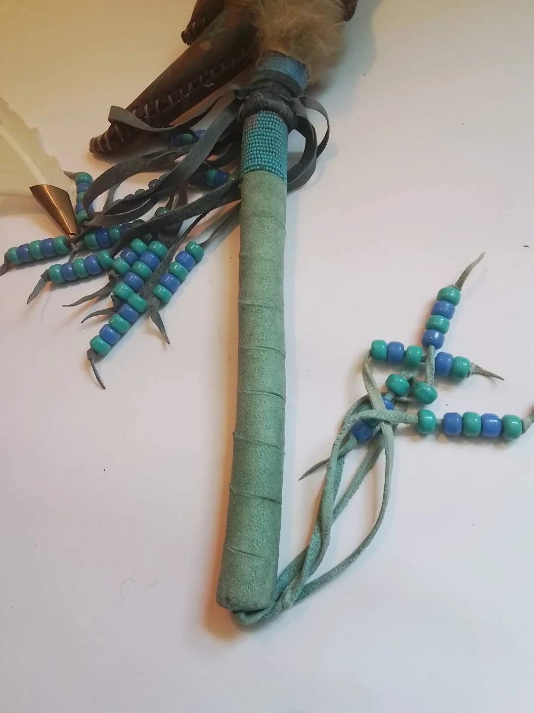 S-western Native-Style 17.25" Lizard Ceremonial Rattle Wand - photo 4